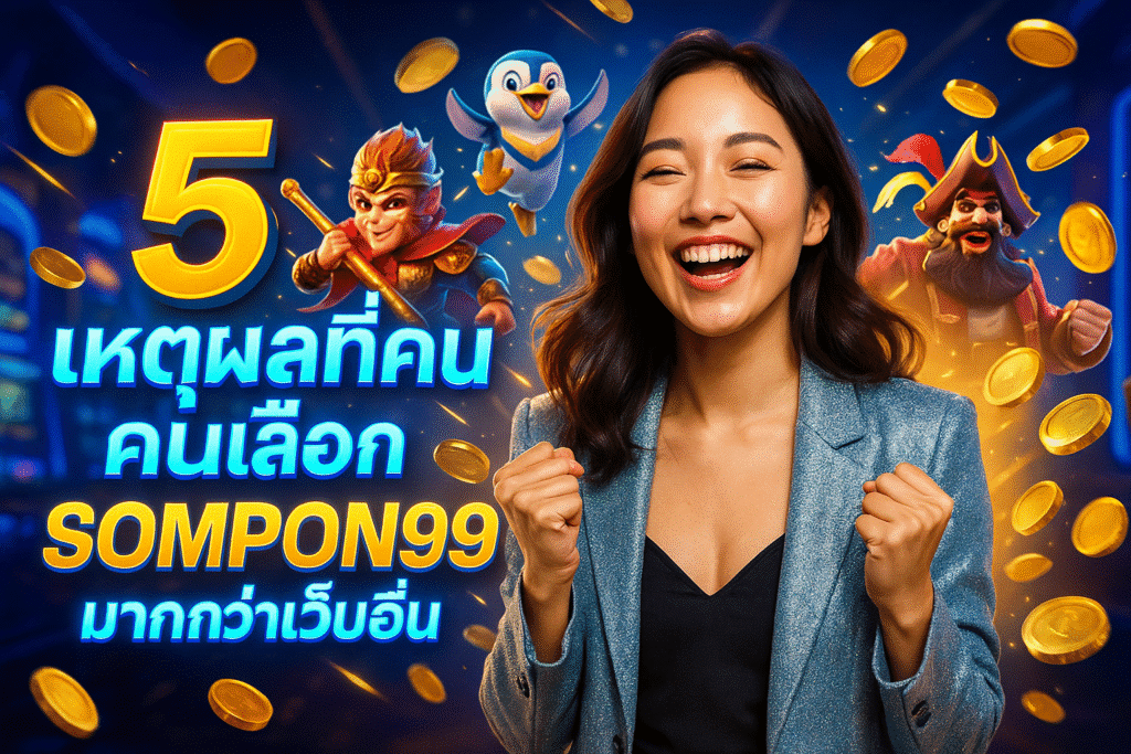 5 เหตุผลที่คนเลือก SOMPON99 มากกว่าเว็บอื่น